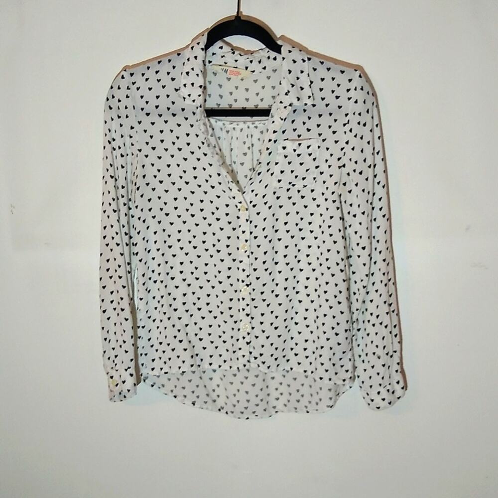 H&M button down heart shirts . Size 13